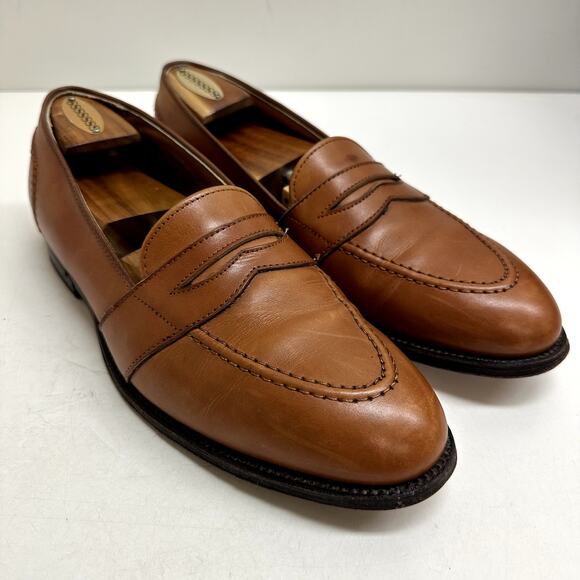 Alden Other - VERY GOOD Alden 685 Full Strap Slip-On Penny Loafer (Burnished Tan Calf) 9.5 A/C